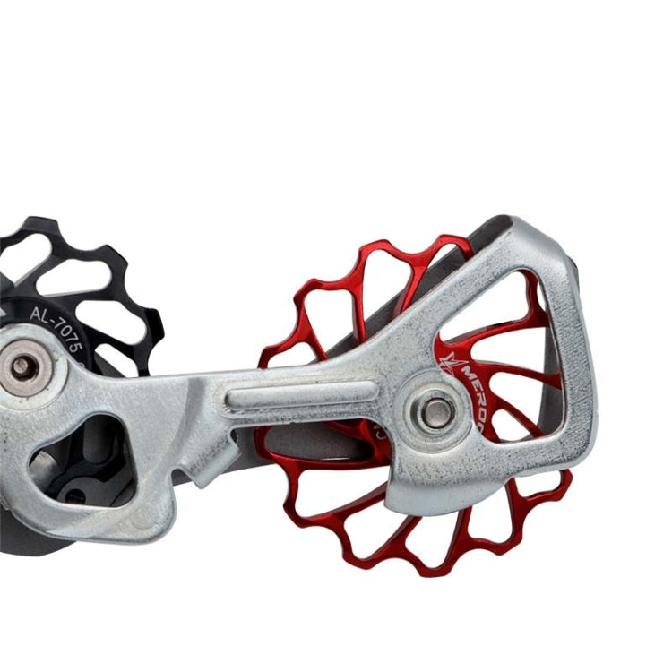 MEROCA Ceramic Bearing Mountain Bike Guide Wheel(11T Red) - Outdoor & Sports by MEROCA | Online Shopping UK | buy2fix