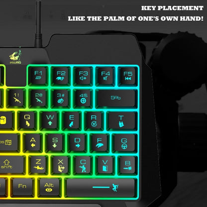 ZIYOU LANG K15 Robotic Sense One-Handed Gaming Keyboard(ZIYOU LANG K15 Single-hand Keyboard Eating Chicken Version) - Mini Keyboard by ZIYOU LANG | Online Shopping UK | buy2fix