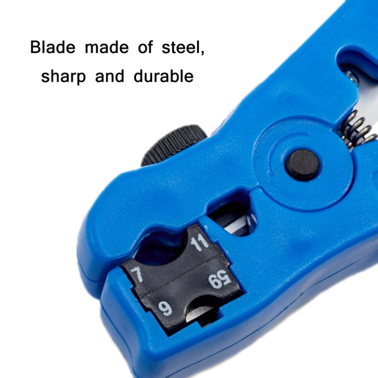 Electrician Multifunctional Coaxial Cable Stripper(Blue PE Bag) - Lan Cable and Tools by buy2fix | Online Shopping UK | buy2fix