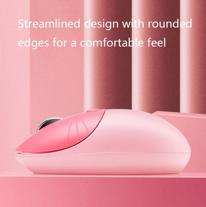 M3 3 Keys Cute Silent Laptop Wireless Mouse, Spec: Wireless Version (Vitality Pink) - Wireless Mice by buy2fix | Online Shopping UK | buy2fix