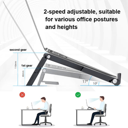 X1 Plastic Silicone Non-Slip Foldable Laptop Stand(White) - Computer & Networking by buy2fix | Online Shopping UK | buy2fix