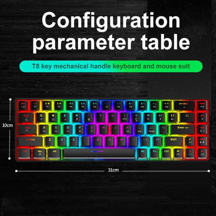 ZIYOU LANG T8 68 Keys RGB Luminous Gaming Mechanical Keyboard, Cable Length:1.6m(Pink Green Shaft) - Wired Keyboard by ZIYOU LANG | Online Shopping UK | buy2fix