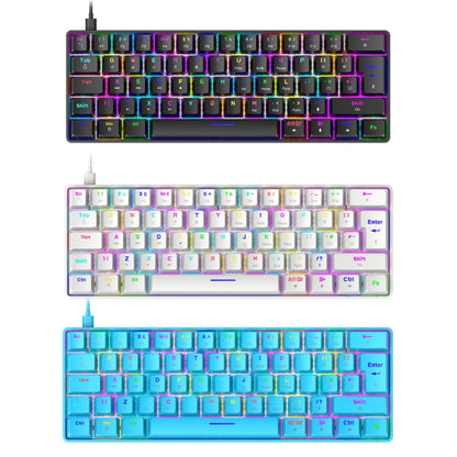 ZIYOU LANG T60 62-Key RGB Luminous Mechanical Wired Keyboard, Cable Length:1.5m(Blue Red Shaft) - Wired Keyboard by ZIYOU LANG | Online Shopping UK | buy2fix