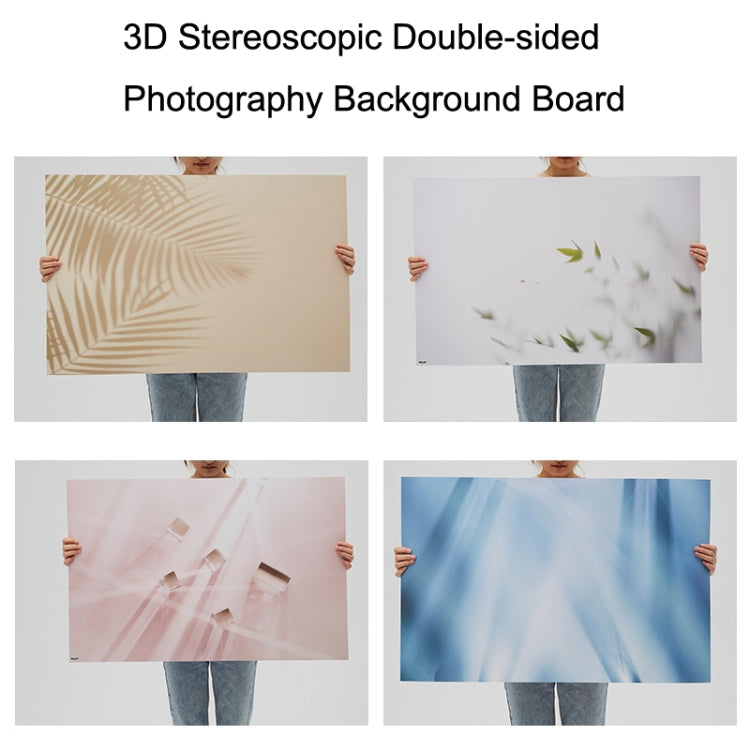 2 PCS 3D Stereoscopic Double-sided Photography Background Board(Pink Makeup Jade) - Camera Accessories by buy2fix | Online Shopping UK | buy2fix