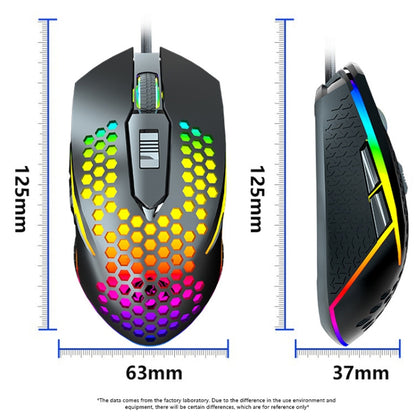 LEAVEN S50 6Keys Macro Definition Programmable RGB Lighted Gaming Wired Mouse, Cable Length: 1.5m(Pink) - Wired Mice by LEAVEN | Online Shopping UK | buy2fix