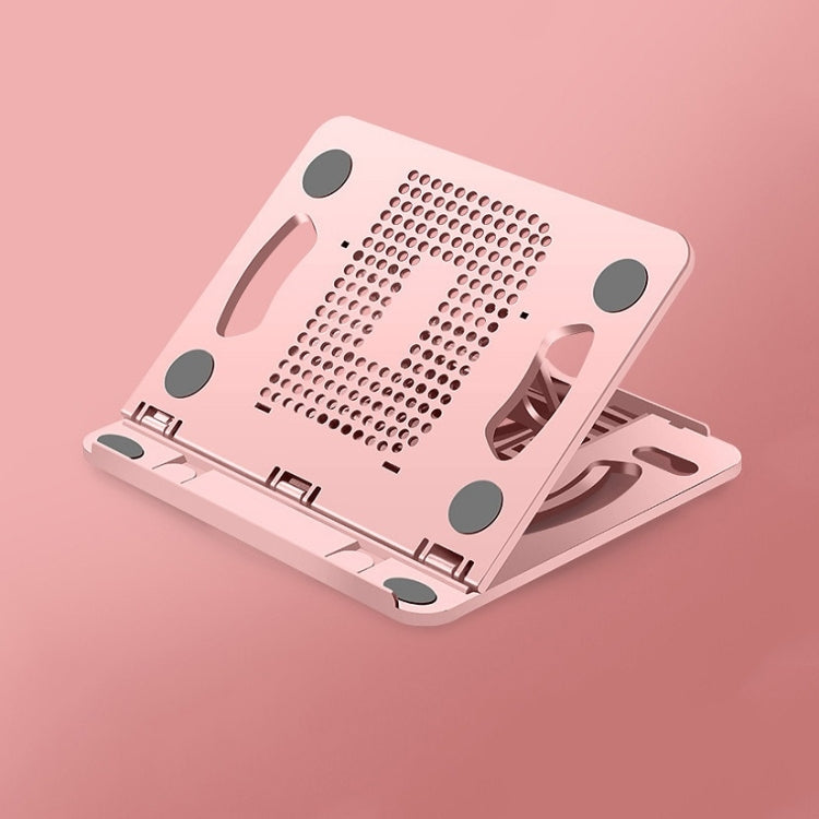 Foldable Laptop Desktop Heightening Cooling Bracket(Pink) - Computer & Networking by buy2fix | Online Shopping UK | buy2fix