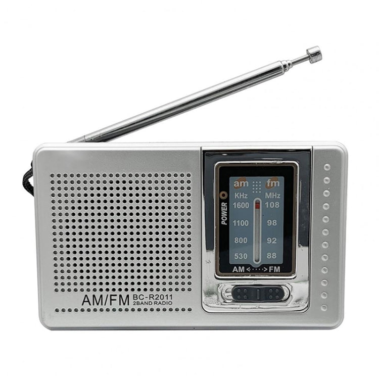 INDIN BC-R2011 AM FM Radio Pocket Mini Wide Reception Telescopic Antenna Radio(Silver Gray) - Radio Player by INDIN | Online Shopping UK | buy2fix