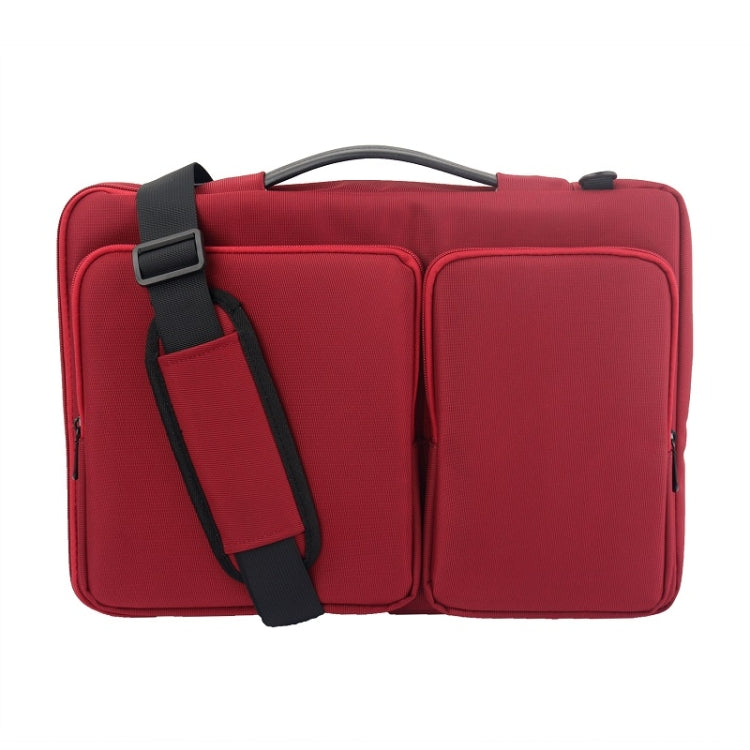 Nylon Waterproof Laptop Bag With Luggage Trolley Strap, Size: 13.3-14 inch(Red) - 14.1 inch by buy2fix | Online Shopping UK | buy2fix