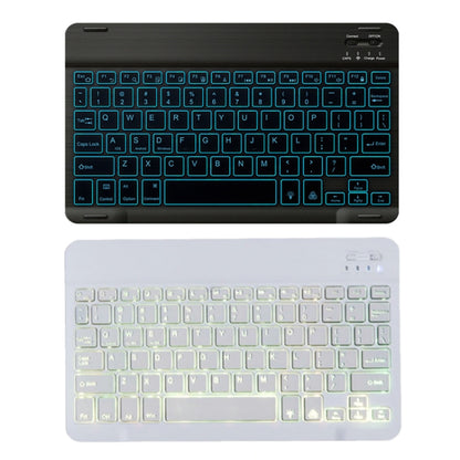 78 Keys 10 Inch RGB Colorful Backlit Bluetooth Keyboard For Mobile Phone / Tablet(Black) - Wireless Keyboard by buy2fix | Online Shopping UK | buy2fix