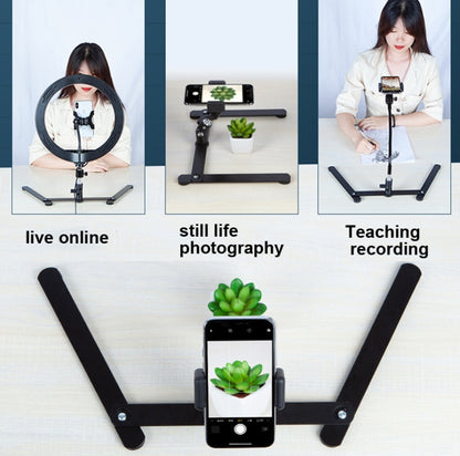 360 Degree Adjustable Metal Overhead Base Desktop Phone Holder,Style: Base+PTZ+Phone Clip - Consumer Electronics by buy2fix | Online Shopping UK | buy2fix