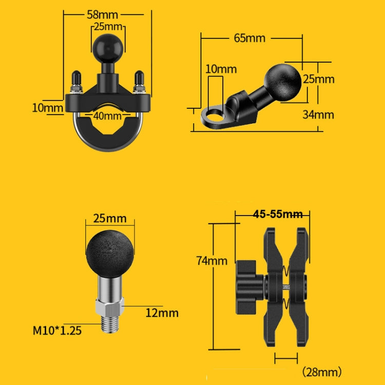 Motorcycle Bracket Crab Navigation Phone Bracket,Style： M10+QC3.0 Dual USB Charge - In Car by buy2fix | Online Shopping UK | buy2fix