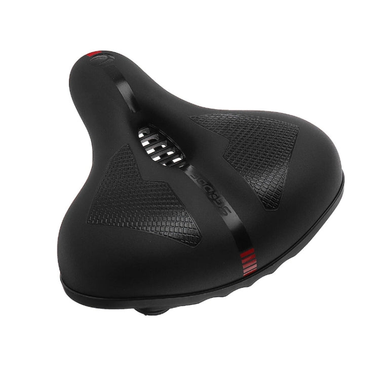 SGODDE Mountain Bike Shock Absorbing Thickened Soft Saddle(Black Red) - Outdoor & Sports by buy2fix | Online Shopping UK | buy2fix