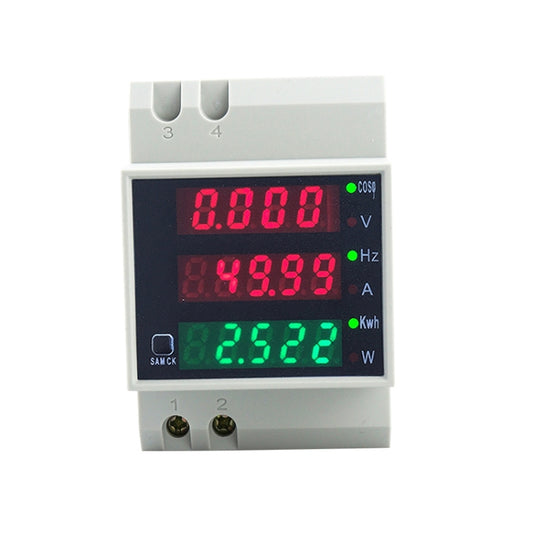 D52-2058 Wattmeter Din rail Volt Current Meter, Specification: AC80-300V Built-in CT - Consumer Electronics by buy2fix | Online Shopping UK | buy2fix