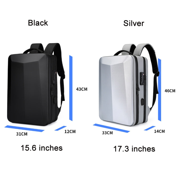 ABS Hard Shell Gaming Computer Backpack, Color: 15.6 inches (Silver) - Backpack by buy2fix | Online Shopping UK | buy2fix