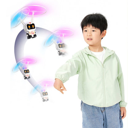 Induction Steel Man Aircraft Gyro Robot Luminous Toy For Children(White Astronauts) - Fly Toys by buy2fix | Online Shopping UK | buy2fix