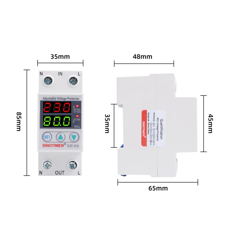 SINOTIMER SVP-916 Adjustable Self-resetting Over-voltage Under-voltage Protector, Current: 80A - Other Tester Tool by SINOTIMER | Online Shopping UK | buy2fix