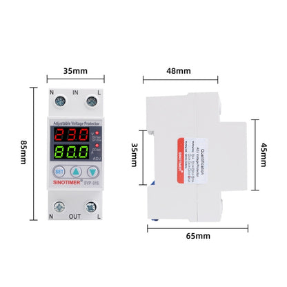 SINOTIMER SVP-916 Adjustable Self-resetting Over-voltage Under-voltage Protector, Current: 80A - Other Tester Tool by SINOTIMER | Online Shopping UK | buy2fix