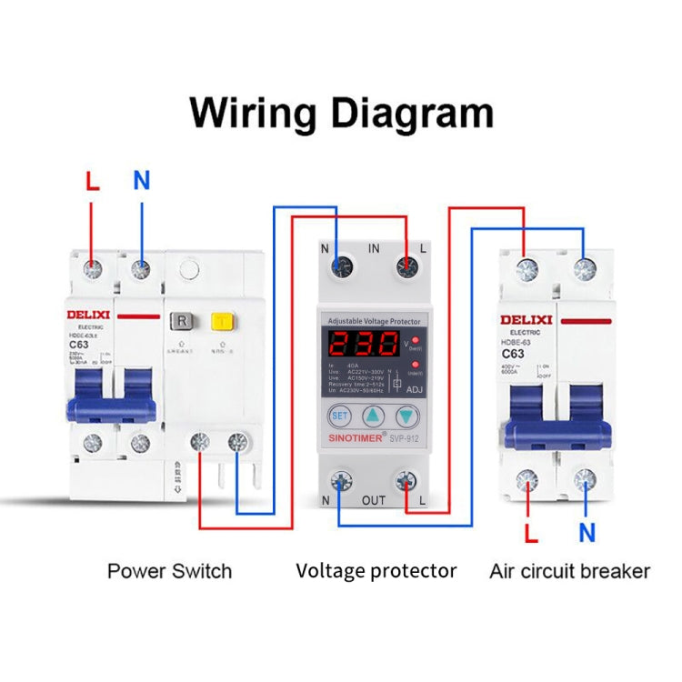 SINOTIMER SVP-912 Adjustable Self-resetting Intelligent Under-voltage Protector, Current: 80A - Consumer Electronics by SINOTIMER | Online Shopping UK | buy2fix