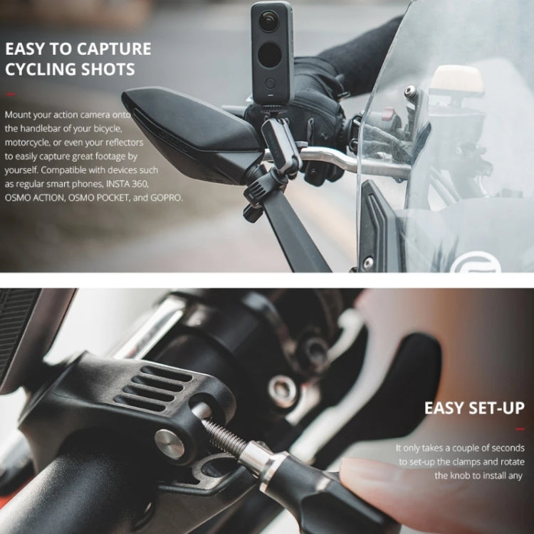 PGYTECH Action Camera Handlebar Mount For Insta360 ONE / ONE R / OSMO Action / GoPro - Bicycle Handlebar Mount by PGYTECH | Online Shopping UK | buy2fix