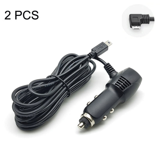 2 PCS Car Charger Fast Charging Driving Recorder Supply Line, Style: 1.5A+2.4A(Android Left Bend) - In Car by buy2fix | Online Shopping UK | buy2fix