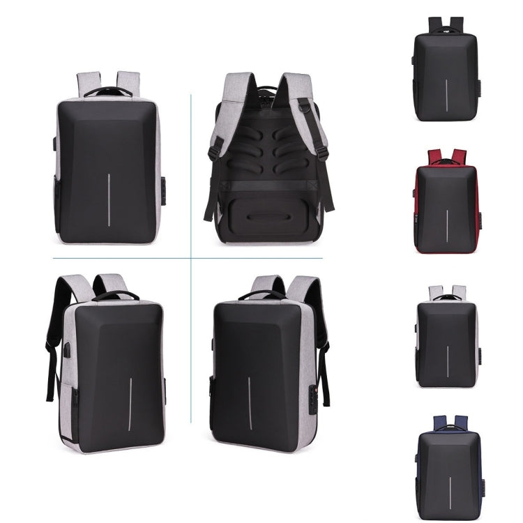 Hard Shell Backpack Alloy Frame Anti-Theft Computer Bag For Men, Color: 8001 Gray - Backpack by buy2fix | Online Shopping UK | buy2fix