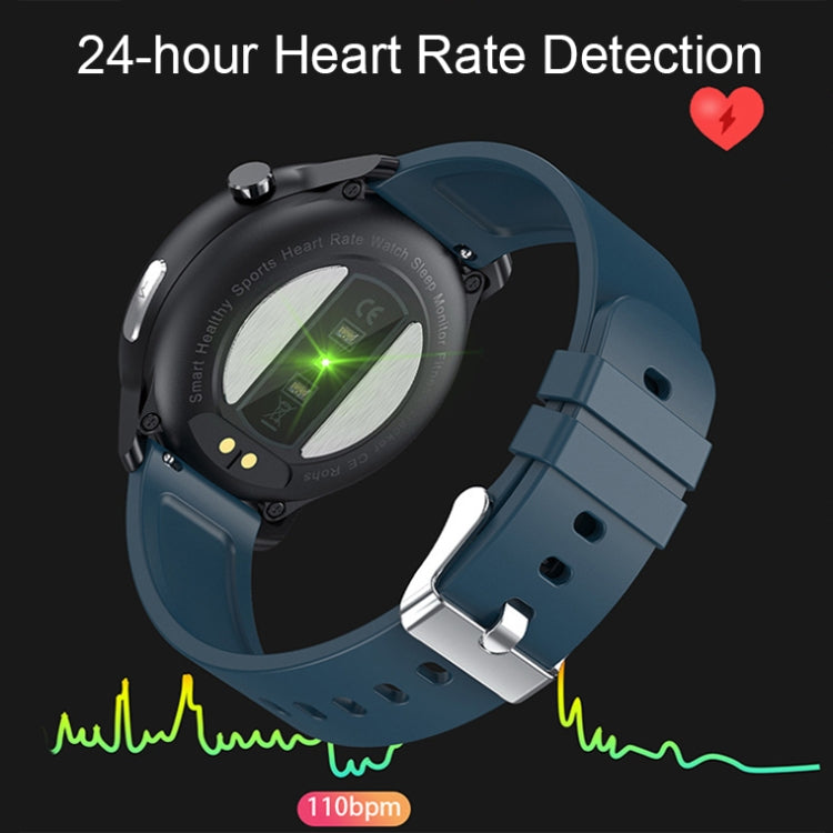 LOANIY E80 1.3 Inch Heart Rate Detection Smart Watch, Color: Red Silicone - Smart Wear by LOANIY | Online Shopping UK | buy2fix