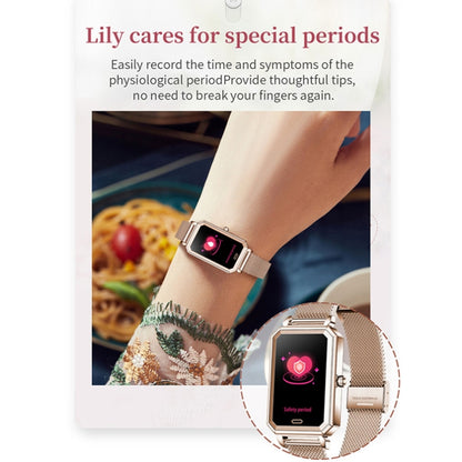 LOANIY HT2 1.28 Inch Heart Rate Detection Pedometer Smart Watch, Color: Gold Steel - Smart Wear by LOANIY | Online Shopping UK | buy2fix