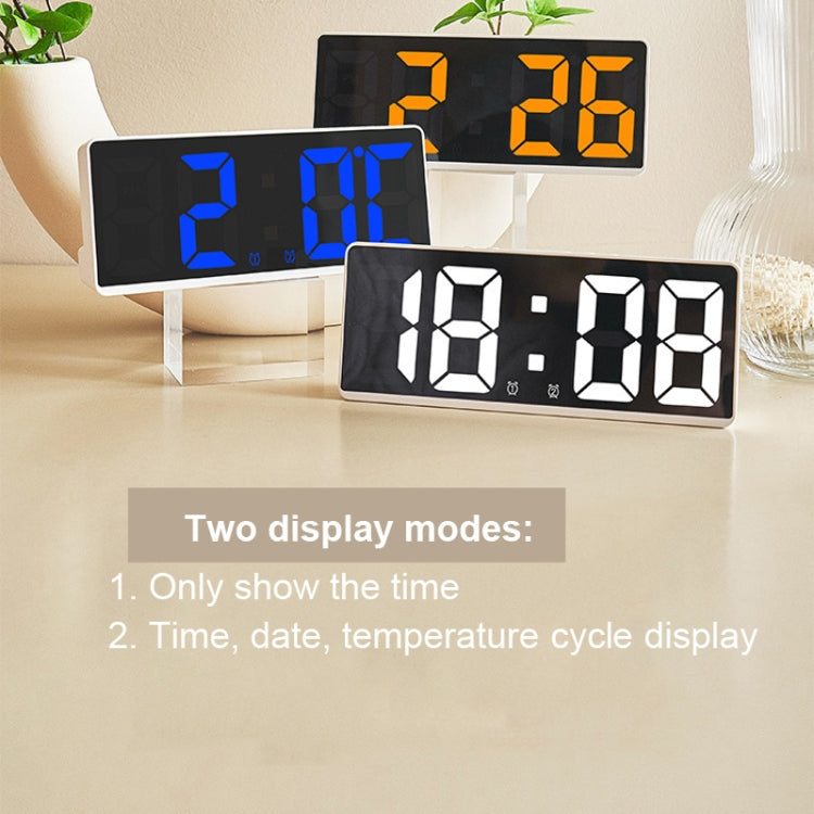 LED Bedside Alarm Clock Battery Plug-In Dual-Purpose Clock(White) - Alarm Clocks by buy2fix | Online Shopping UK | buy2fix