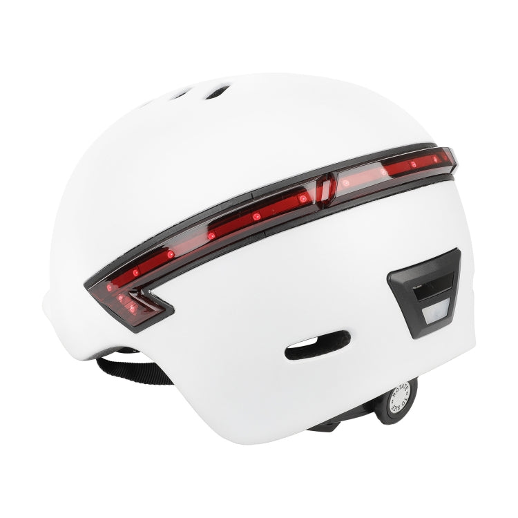 Cycling Helmet Ultralight Bicycle Helmet with Warning Light Remote Control(White) - Protective Helmet & Masks by buy2fix | Online Shopping UK | buy2fix