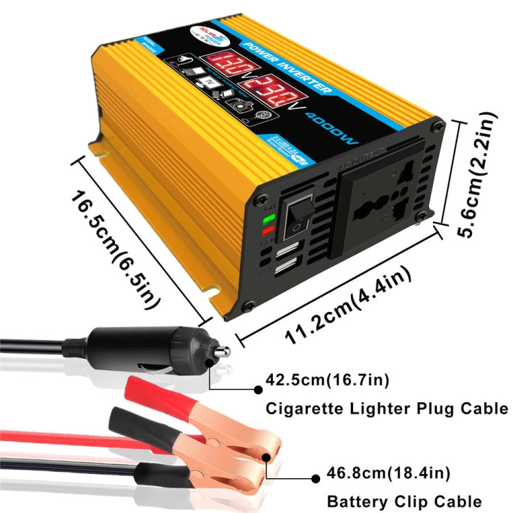 Solar Power System Inverter 30A Controller+18W 12V Solar Panel, Specification: Yellow 12V To 220V - Charger by buy2fix | Online Shopping UK | buy2fix