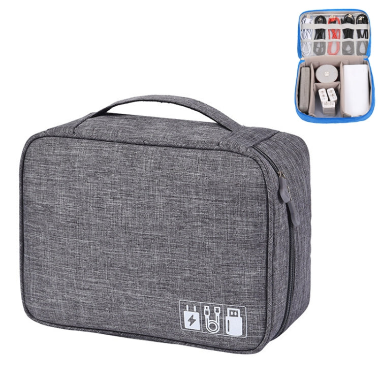 Multifunctional Cationic Digital U Disk Data Cable Storage Bag(Grey) - Other by buy2fix | Online Shopping UK | buy2fix