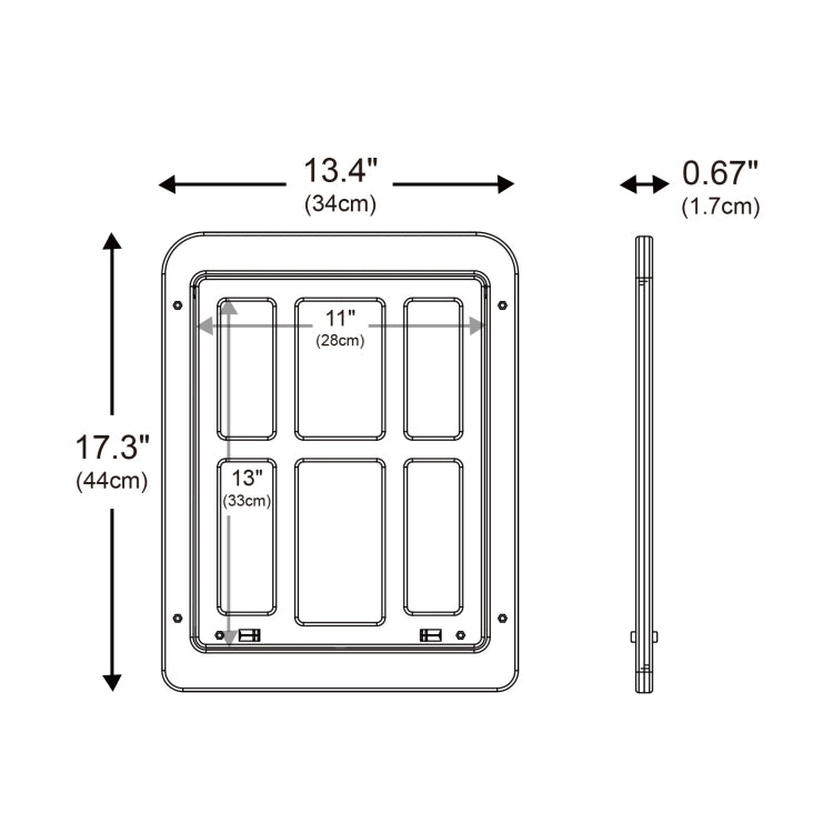 34cmx 44cm Pet Window Door Dog Cat Cave Anti-mosquito Pet Lattice Door(Black) - Home & Garden by buy2fix | Online Shopping UK | buy2fix