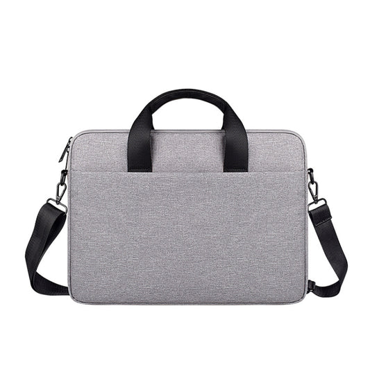 ST09 Portable Single-shoulder Laptop Bag, Size: 14.1-15.4 inches(Gray with Shoulder Strap) - 14.1 inch by buy2fix | Online Shopping UK | buy2fix