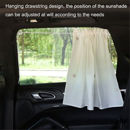 Car Window Summer Heat Insulation Sunshade Curtain Cotton Sun Block(Solar Flower) - In Car by buy2fix | Online Shopping UK | buy2fix