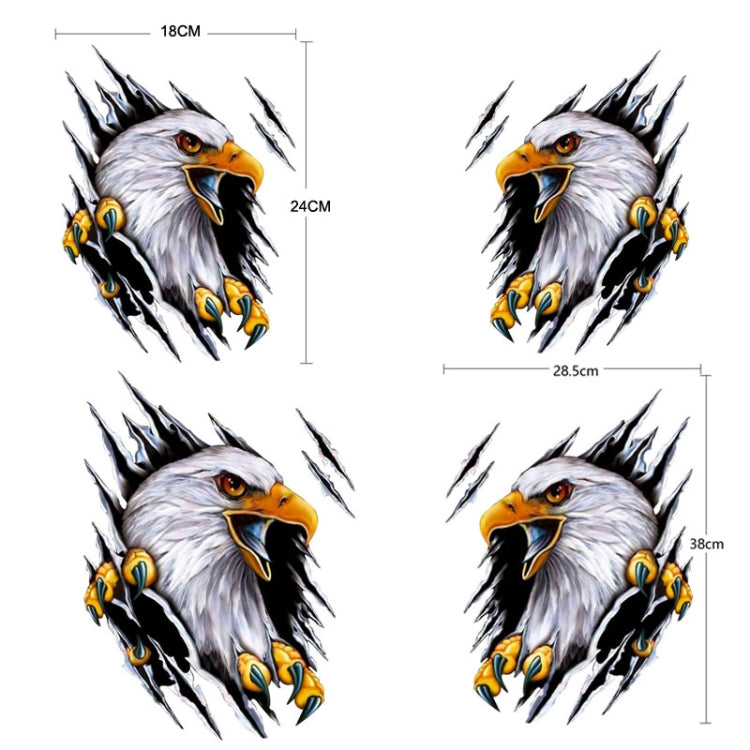 5PCS Tear Eagle 3D Car Sticker Scratch Covering Body Pull Flower Sticker, Style: Left (18x 24cm) - In Car by buy2fix | Online Shopping UK | buy2fix