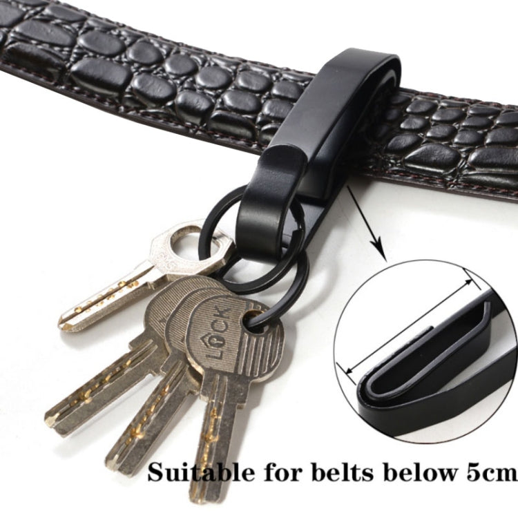 Key Clamp Belt Buckle Stainless Steel EDC Outdoor Buckle(Black) - In Car by buy2fix | Online Shopping UK | buy2fix