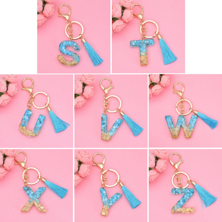 2 PCS English Alphabet Epoxy Tassel Keychain Bag Pendant(Y) - In Car by buy2fix | Online Shopping UK | buy2fix