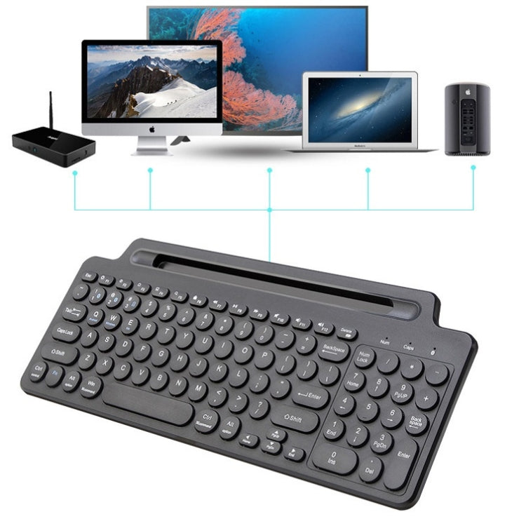 2.4G Bluetooth Wireless Keyboard With Card Slot Bracket No Touchpad - Wireless Keyboard by buy2fix | Online Shopping UK | buy2fix