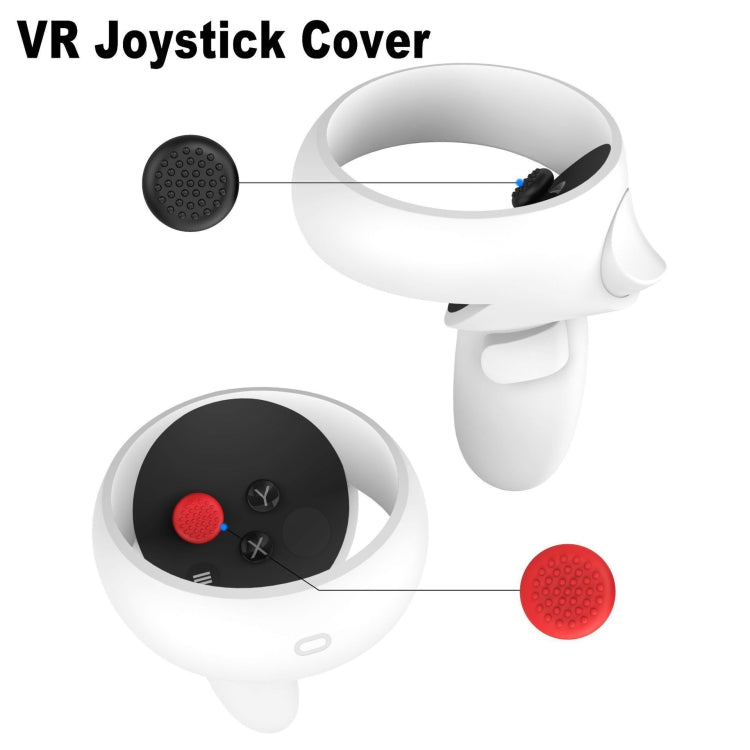 VR Silicone Eye Mask+Lens Protective Cover+Joystick Hat, For Oculus Quest 2(Red) - Consumer Electronics by buy2fix | Online Shopping UK | buy2fix