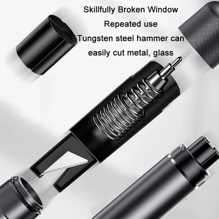 Vehicle Safety Hammer Multifunctional Underwater Emergency Window Breaker(Silver) - In Car by buy2fix | Online Shopping UK | buy2fix