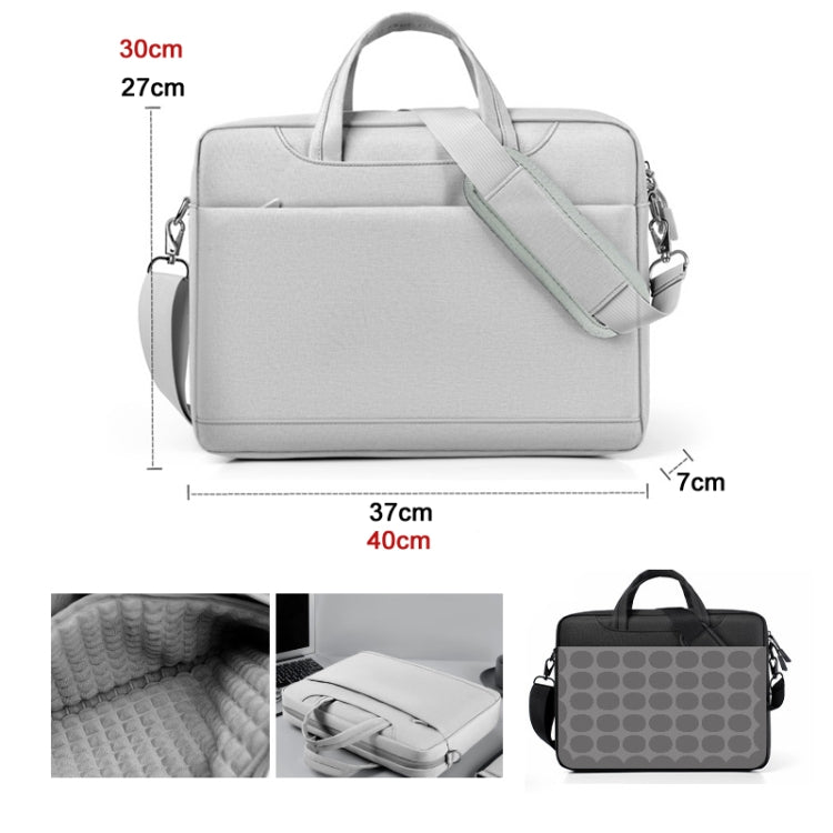 Airbag Thickened Laptop Portable Messenger Bag, Size: 15.6-16.1 inches(Light Gray) - 15 inch by buy2fix | Online Shopping UK | buy2fix