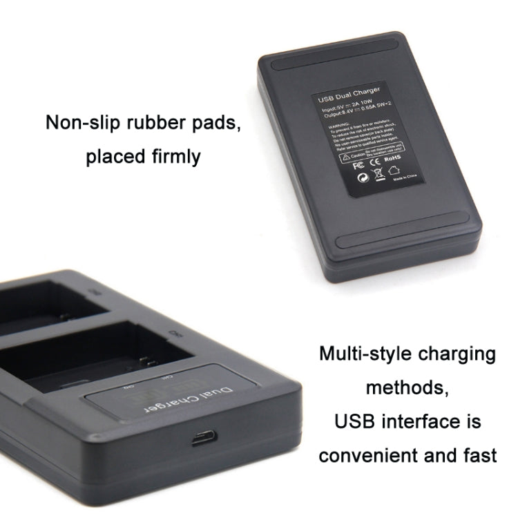 NP-FW50 Vertical Dual Charge SLR Camera Battery Charger - Camera Accessories by buy2fix | Online Shopping UK | buy2fix