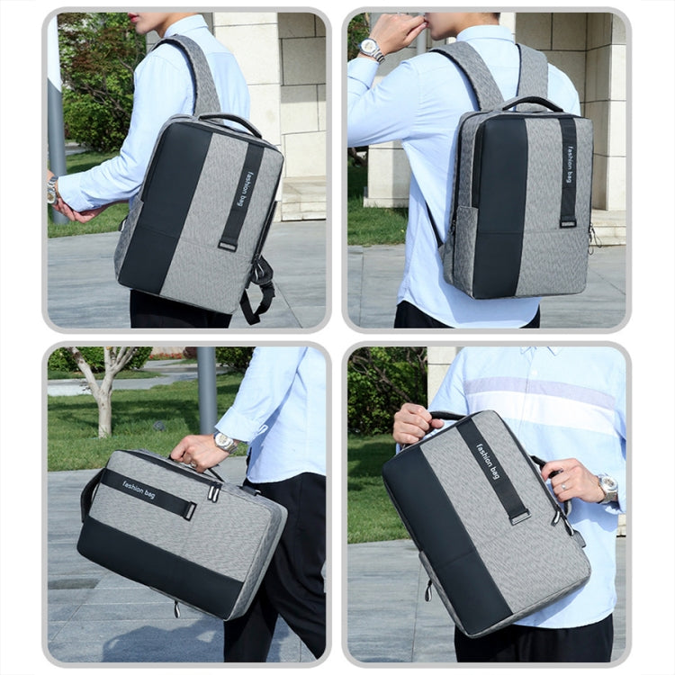 140 Large-capacity Business Commuter Laptop Backpack with USB Charging Interface(Grey) - Backpack by buy2fix | Online Shopping UK | buy2fix