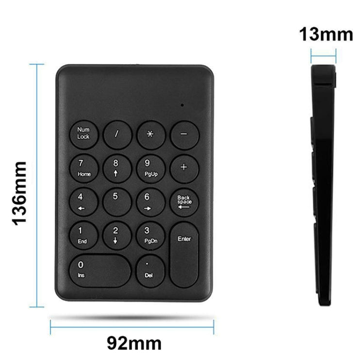 269 18 Keys Accounting Bank Engineering Wired Mini Chocolate Numeric Keypad, Cable Length: 1.25m(Black) - Wired Keyboard by buy2fix | Online Shopping UK | buy2fix