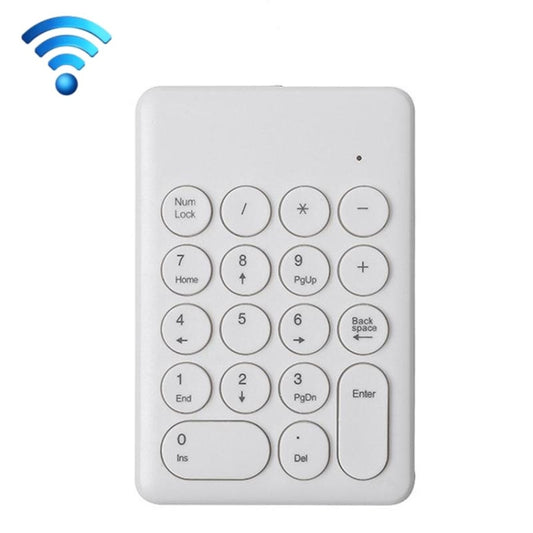 269 18 Keys Wireless Mini Numeric Keypad Accounting Bank Engineering Keypad(White) - Wireless Keyboard by buy2fix | Online Shopping UK | buy2fix