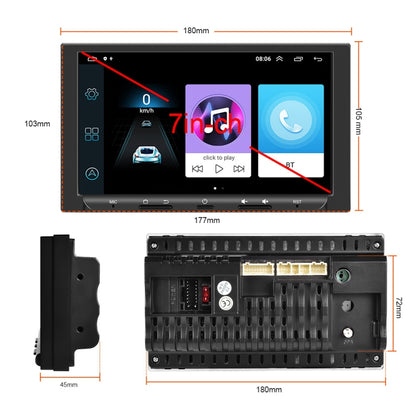7 inch Carplay GPS Navigation Reverse Integrated Machine, Style: Standard+8 Light Camera(1+16G) - In Car by buy2fix | Online Shopping UK | buy2fix