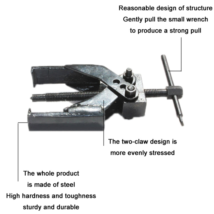 Two-claw Cross Spiral Bearing Removing Wheel Pulpper(15.5 cm) - In Car by buy2fix | Online Shopping UK | buy2fix