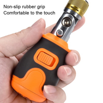 2050E 8 In 1 Portable Multifunctional S2 Batch Head Two-way Ratchet Screwdriver Set(Orange) - Home & Garden by buy2fix | Online Shopping UK | buy2fix