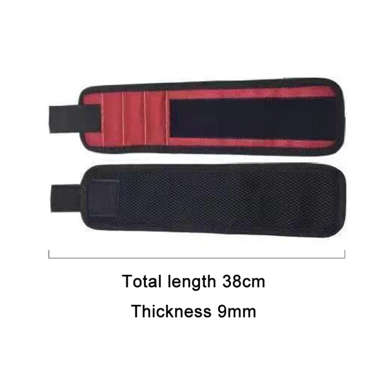 Electric Woodworking Multifunctional Powerful Magnetic Wrist Strap, Style: Five Rows Red - Others by buy2fix | Online Shopping UK | buy2fix