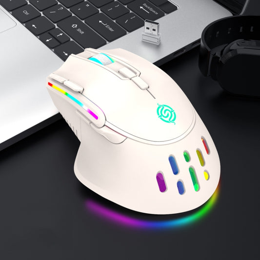 K-Snake BM520  9-button 3200DPI 2.4G RGB Wireless Dual-mode Gaming Mouse(White) - Wireless Mice by buy2fix | Online Shopping UK | buy2fix